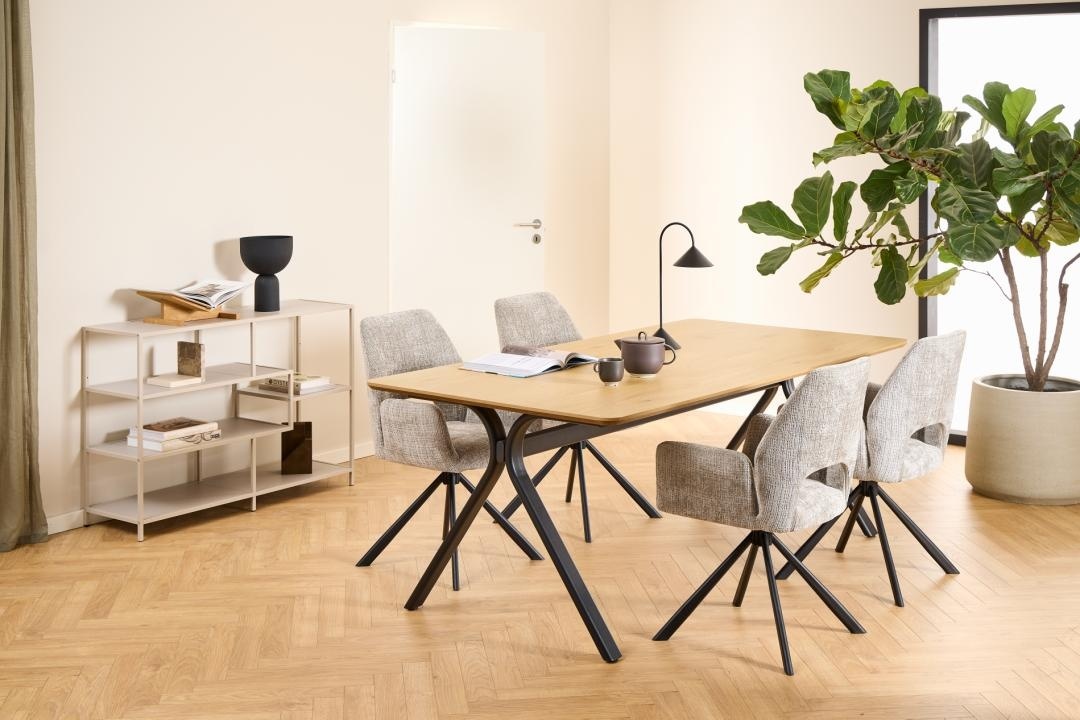 Masa dining Bristol, Natural, 75x200x100 cm