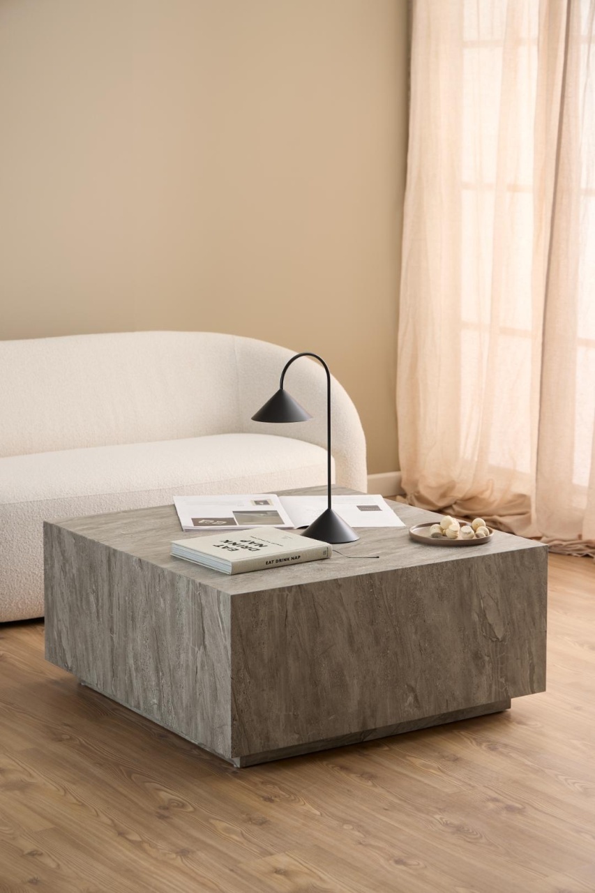 Masuta de cafea Dice, Gri, 42x90x90 cm