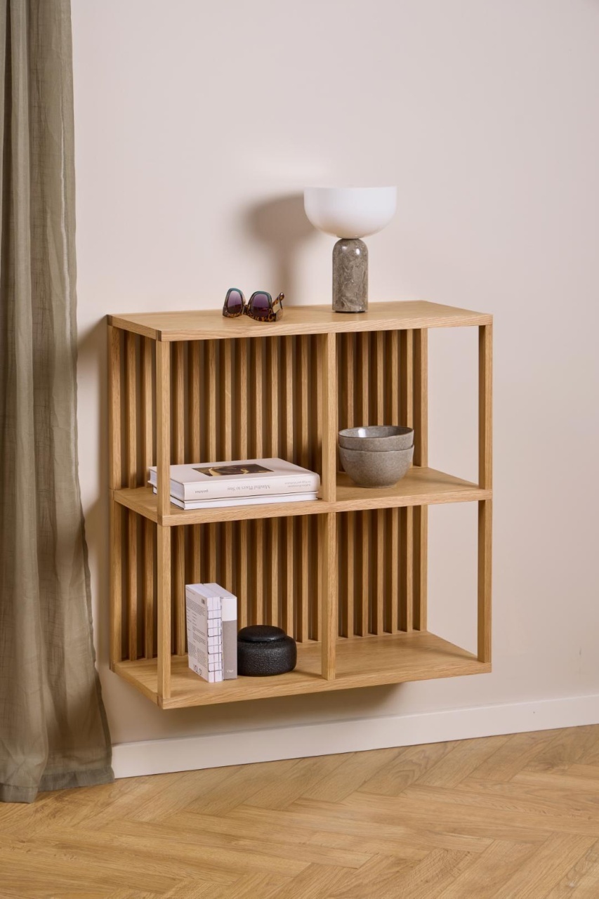 Raft de perete Wellington, Natural, 69x67x31 cm