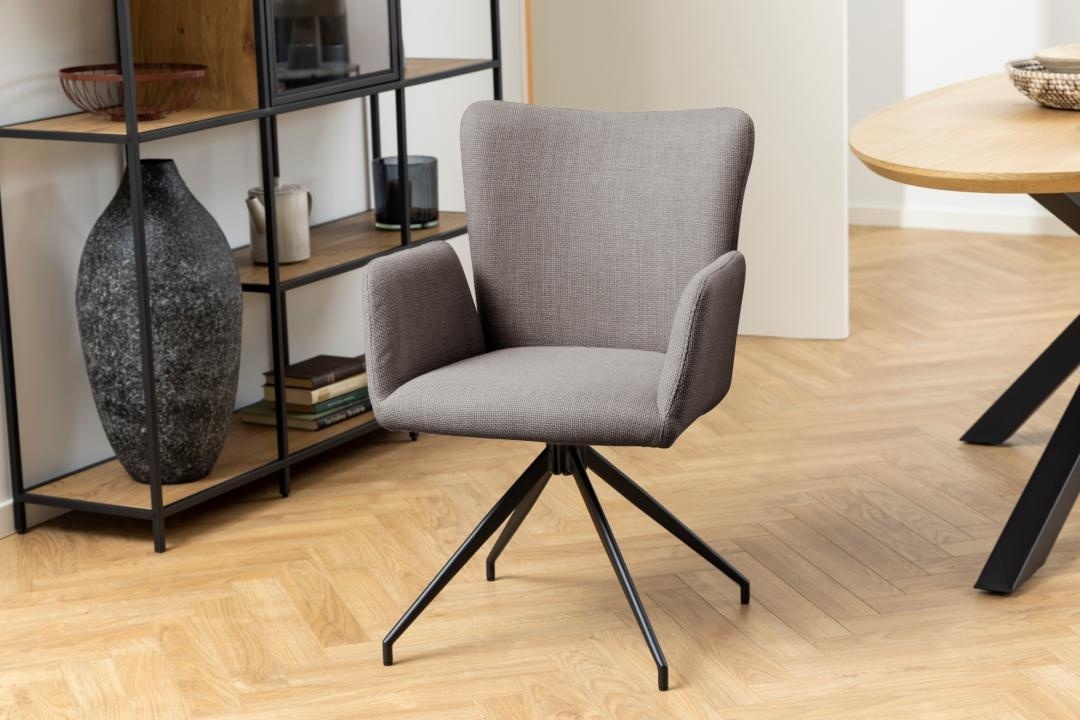 Set 2 piese Scaune dining Laura, Gri, 86x57x61.5 cm