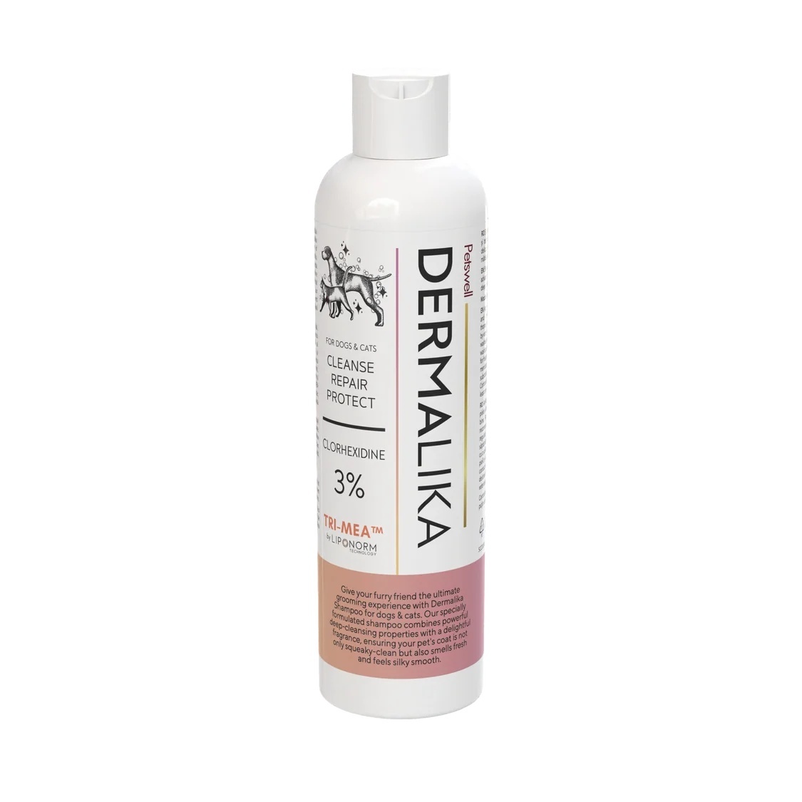 Dermalika, sampon clorhexidina 3%, 250 ml