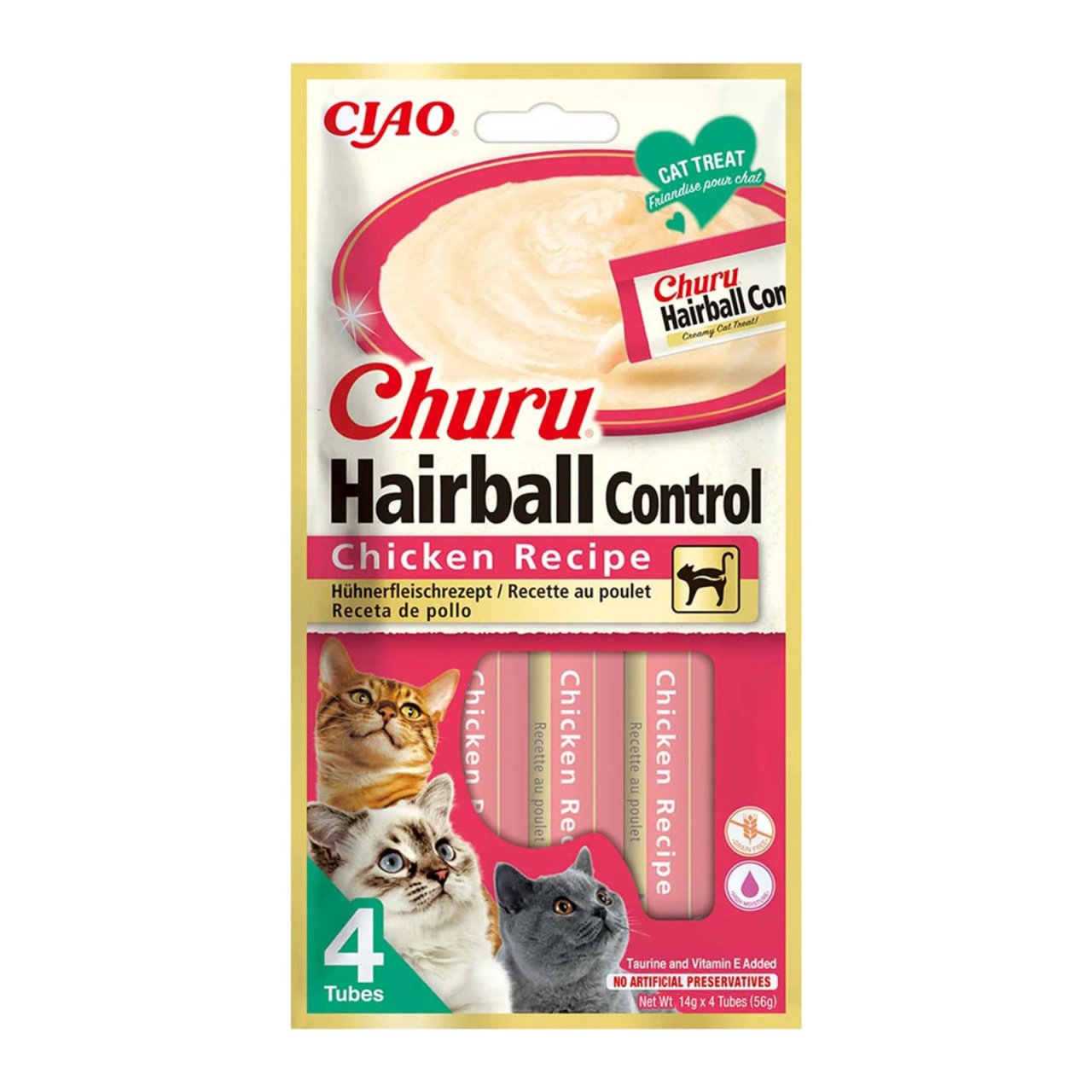 Churu Cat Hairball Control, 4 x 14 grame
