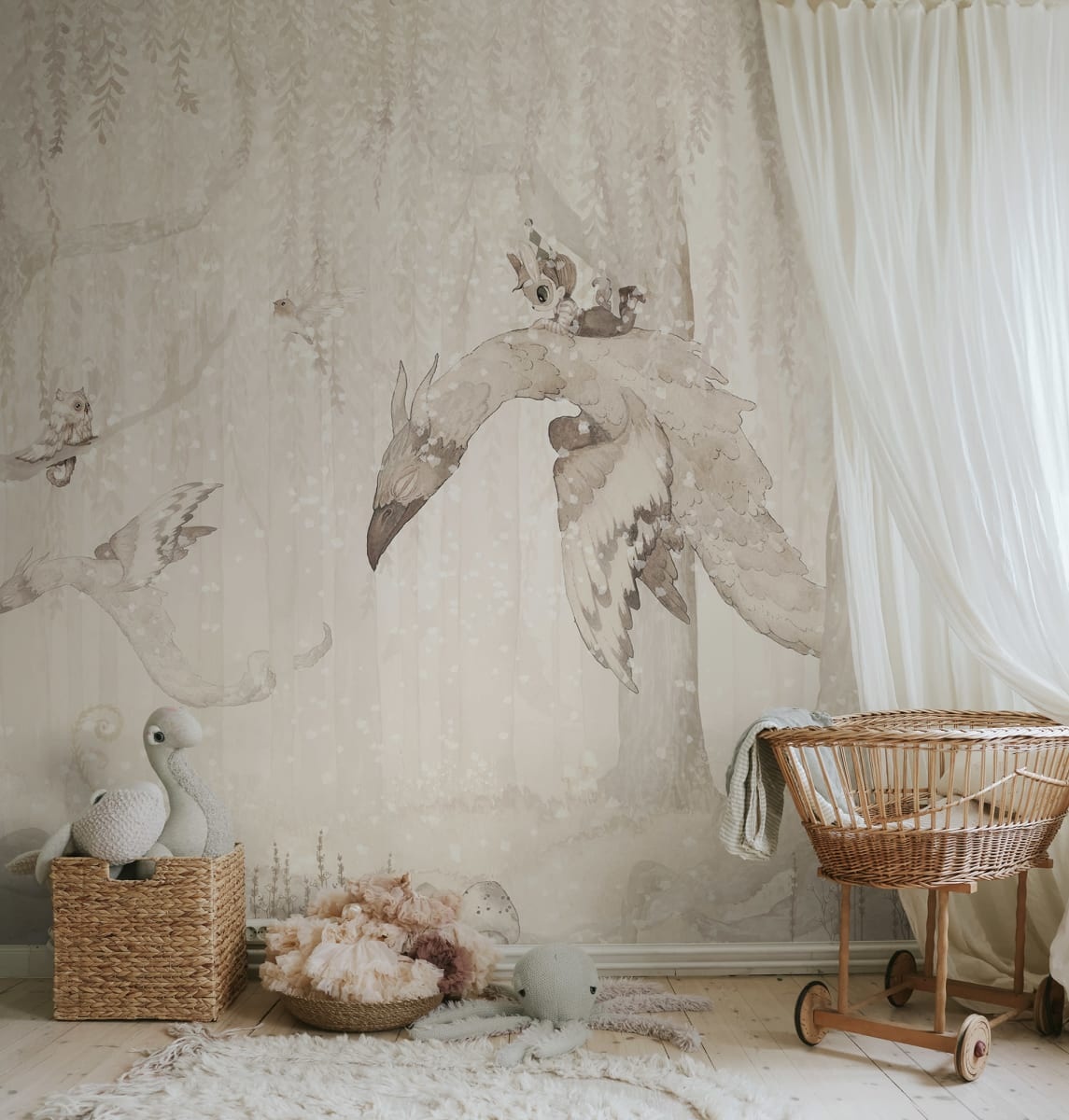 Fototapet, Dream Forest Boy, Off White, Rebel Walls