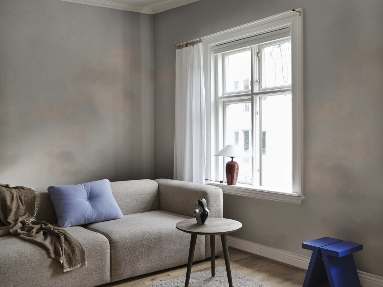 Fototapet lavabil, Moln, Misty Blue, Sandberg