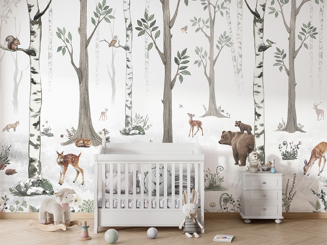 Fototapet White Forest, Kikki Belle