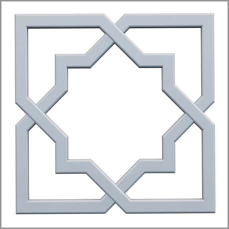 Ornament din poliuretan A715 - 33x33x1.5 cm