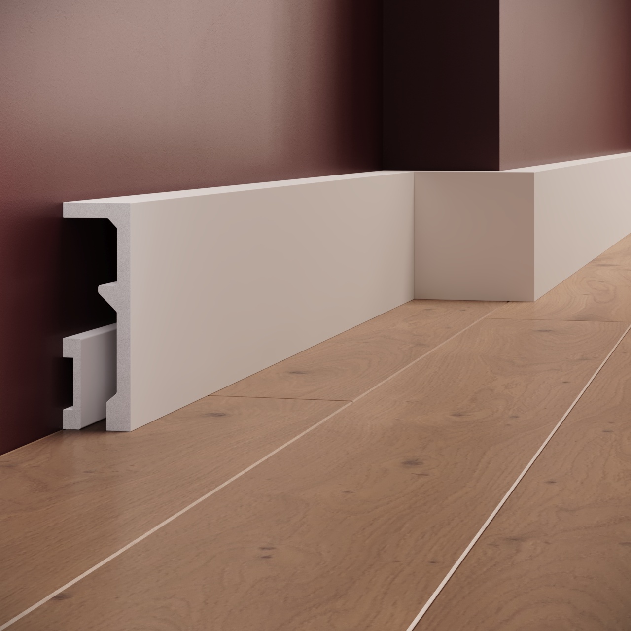 Plinta polimer rigid, Manavi, ES14 - 12x3.8x200 cm