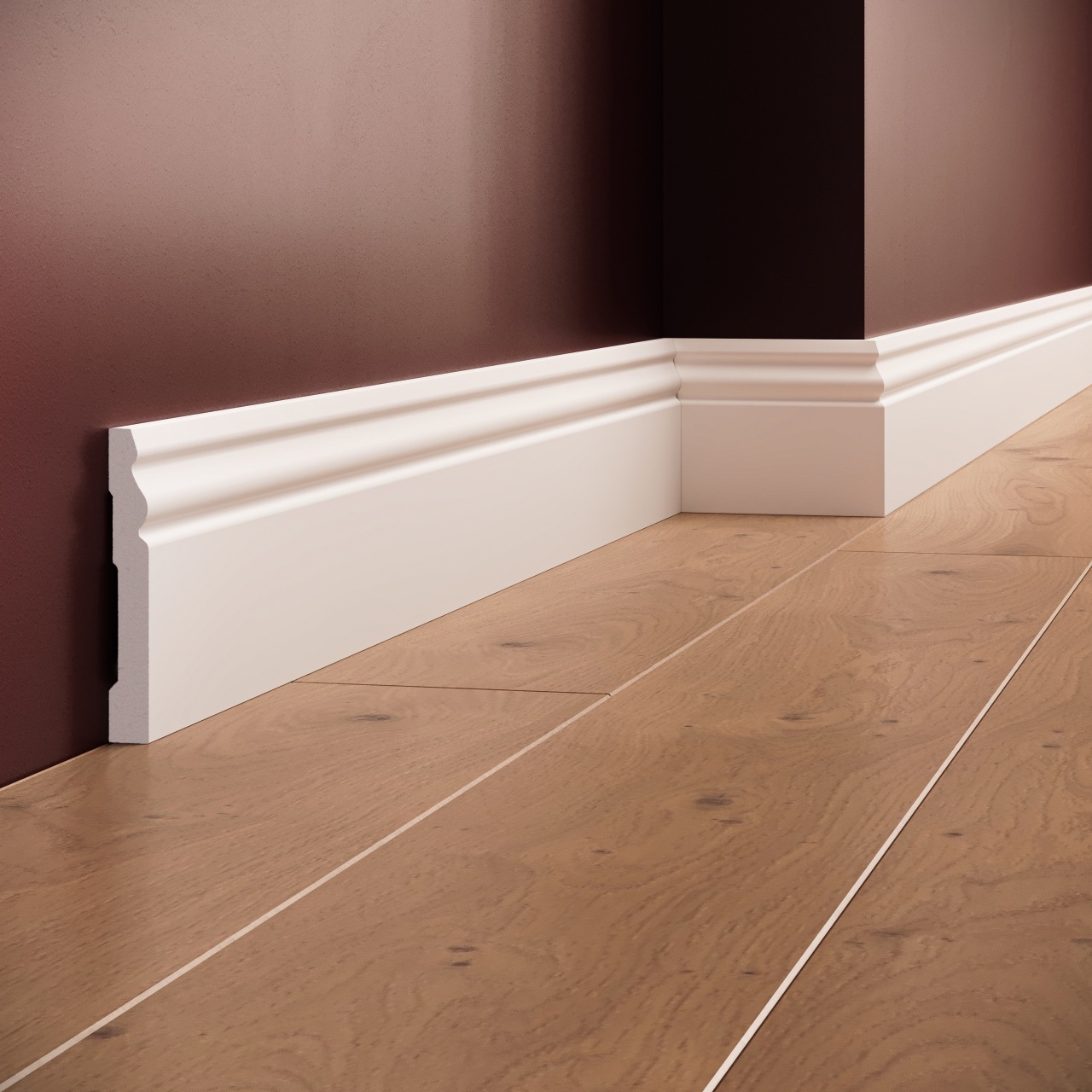 Plinta polimer rigid, Manavi, S6-9.6x1.3x200 cm
