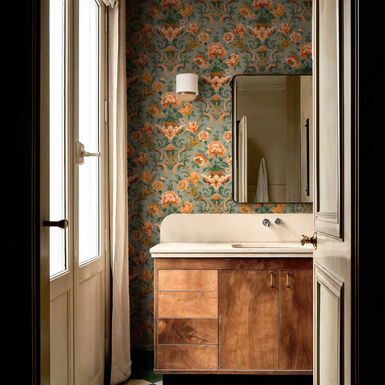 Tapet Aranjuez Damask, Sage, Coordonne, 5mp / rola