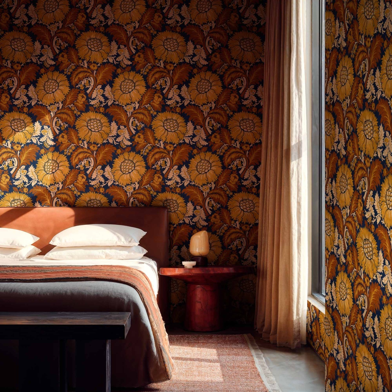 Tapet Chinese Damask, Mustard, Coordonne, 5mp / rola