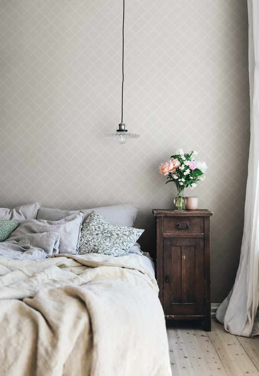 Tapet lavabil, Trellis Gray, Sandberg, 5.3mp / rola