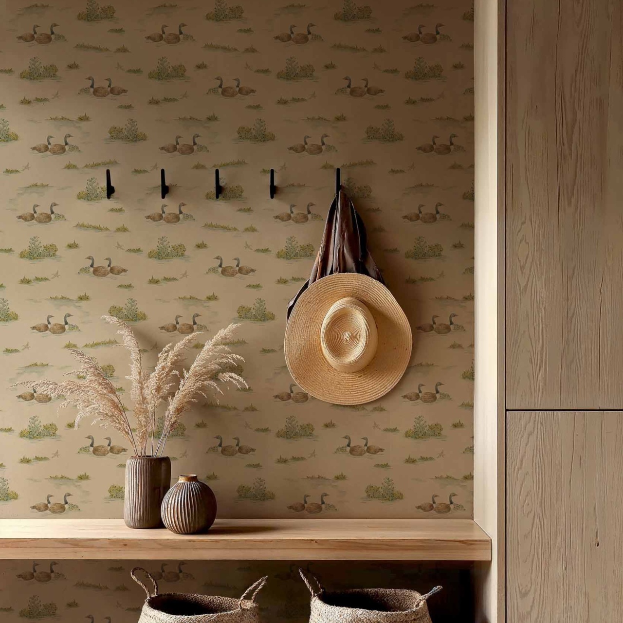 Tapet, Mallard-Duck, Mint, Coordonne, 5mp / rola