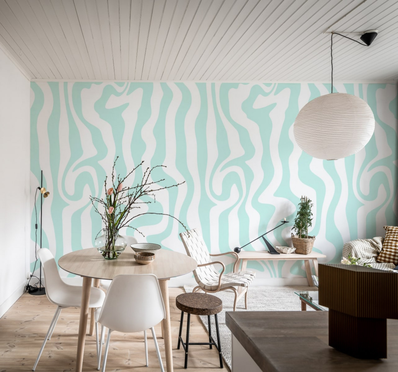 Fototapet, Dizzy, Turquoise, Rebel Walls