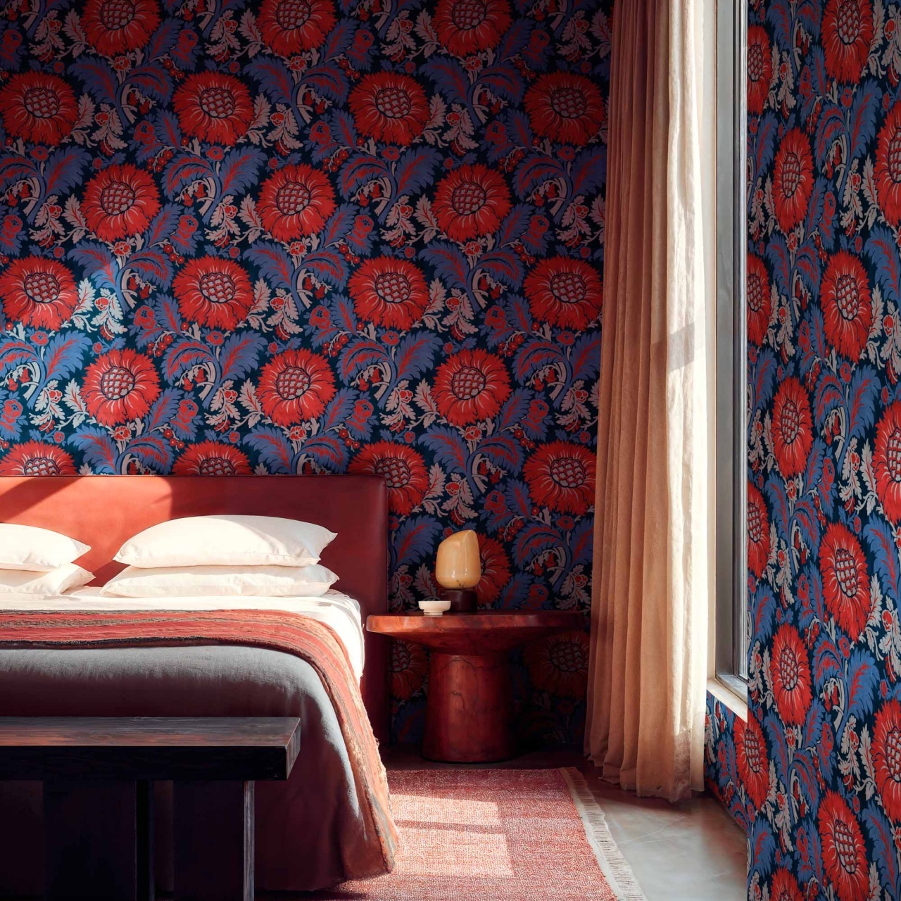 Tapet Chinese Damask, Vermilion, Coordonne, 5mp / rola