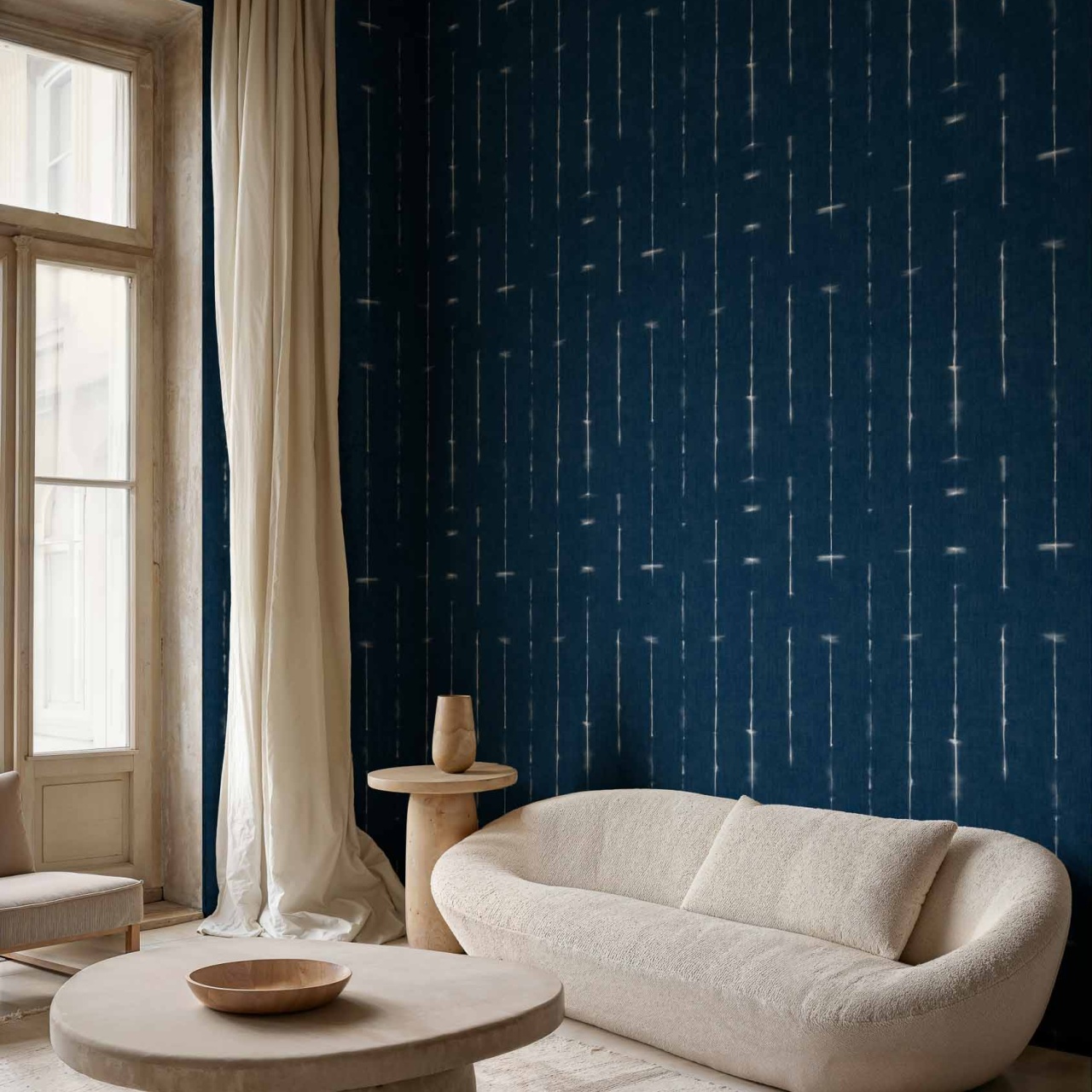 Tapet Miura, Indigo, Coordonne, 5mp / rola