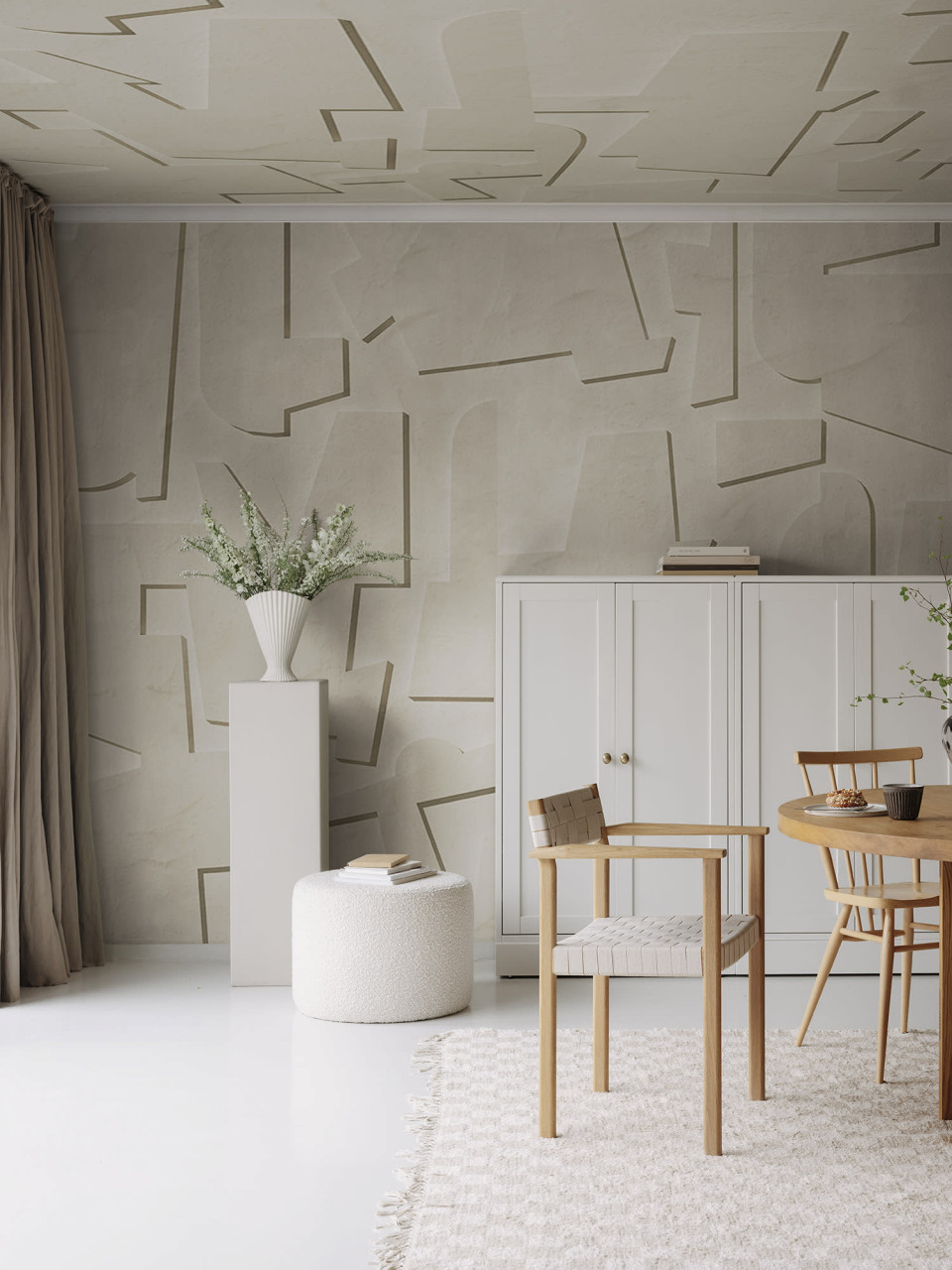 Fototapet, Abstract Wood, Beige, Rebel Walls