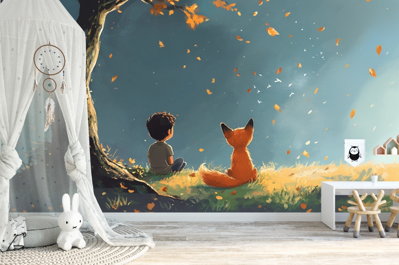 Fototapet copii, The Boy and the Fox 108