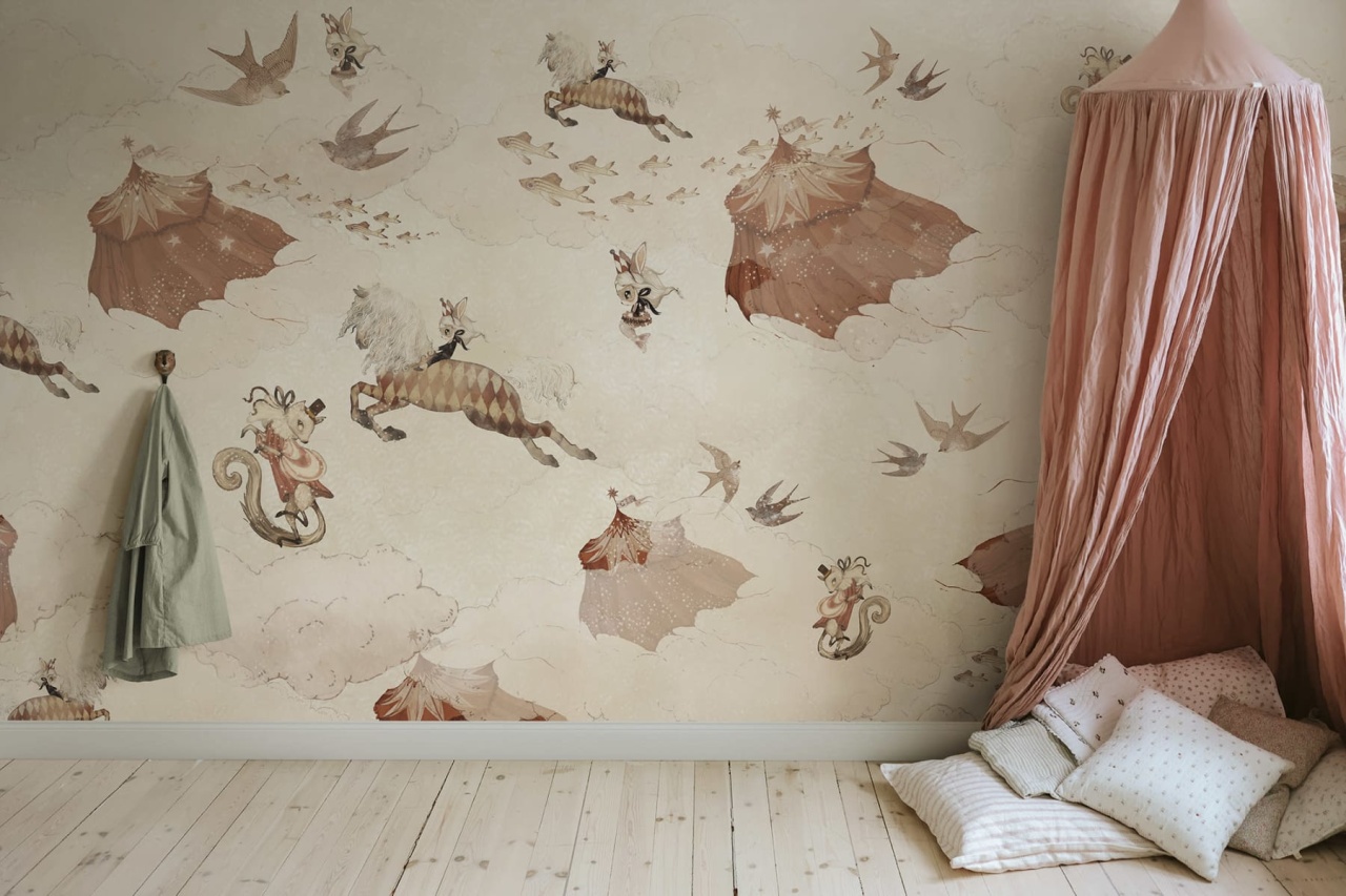 Fototapet, Flying Circus, Sandy White, Rebel Walls