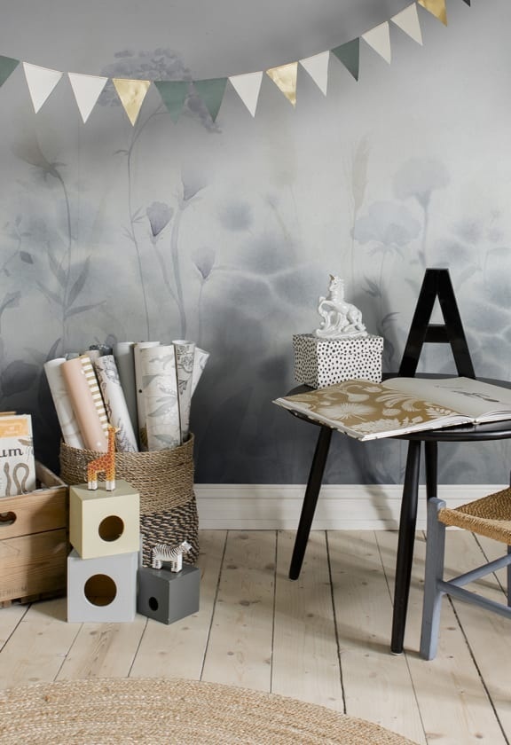 Fototapet lavabil, Vilda Misty Blue, Sandberg