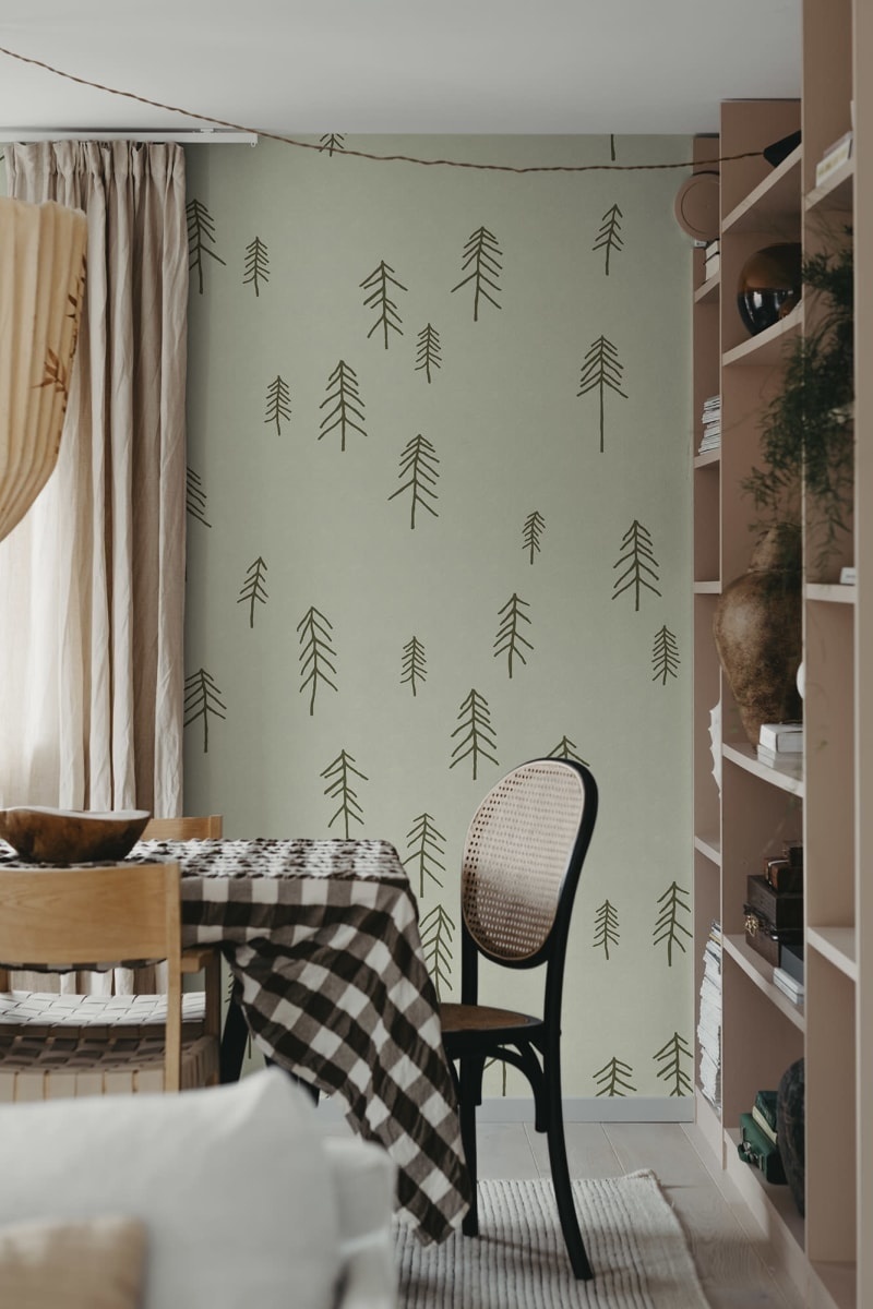 Fototapet, Tall, Light Green, Rebel Walls