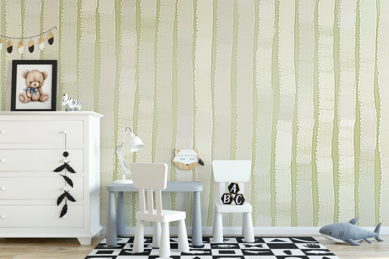 Fototapet copii, Green Lines 002