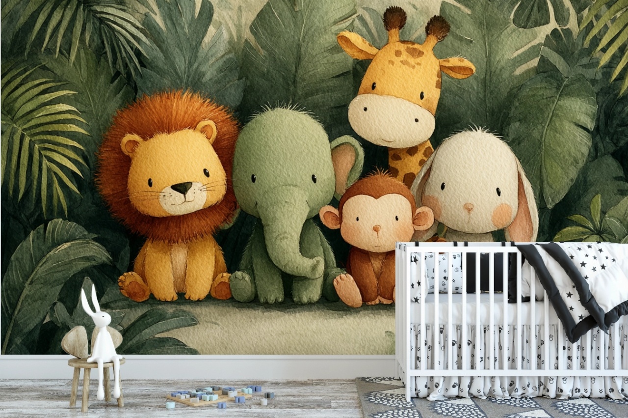 Fototapet copii, Plush Animals 123