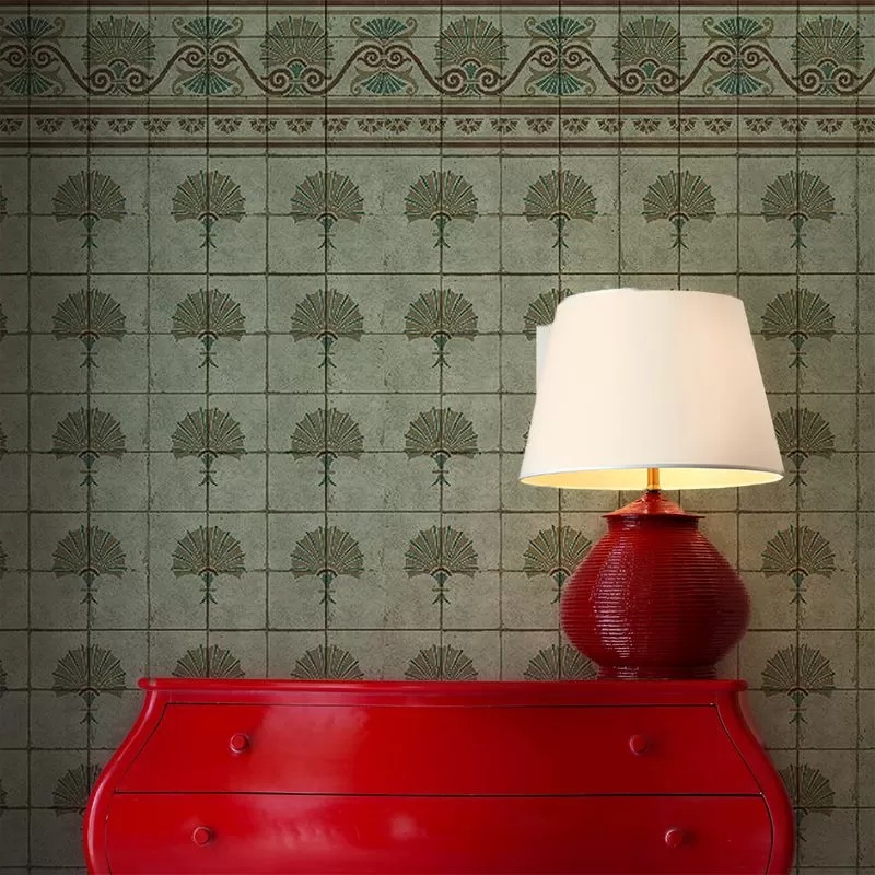 Fototapet Green Tiles Art Nouveau, VLAdiLA