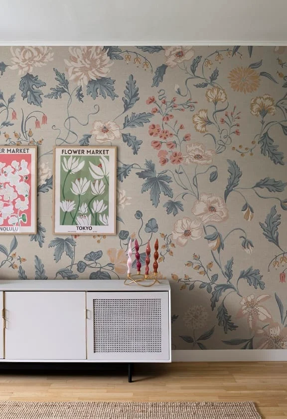 Fototapet lavabil, Suzanne Folklore Blue, Sandberg