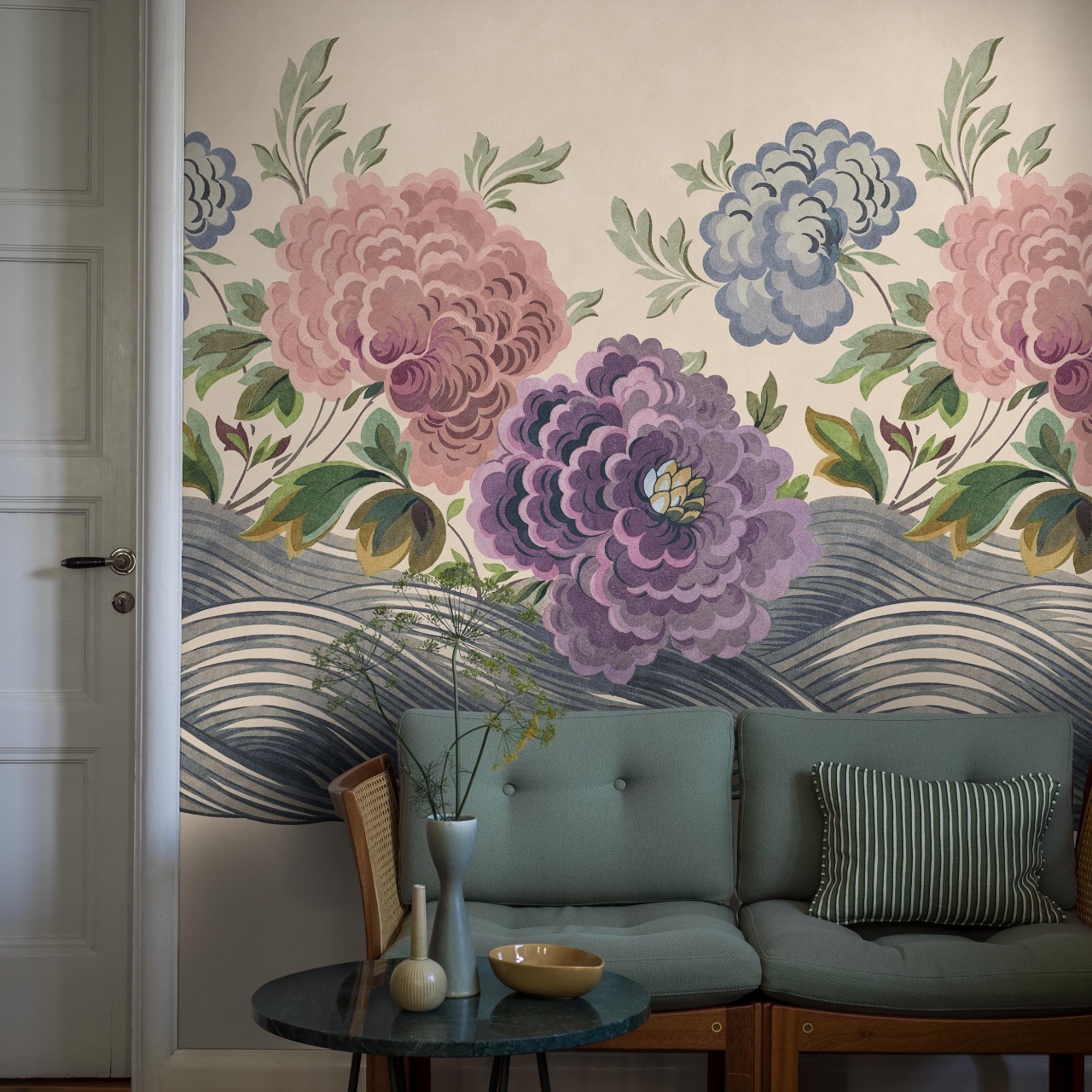 Fototapet lavabil, Wave of Flowers 9635W
