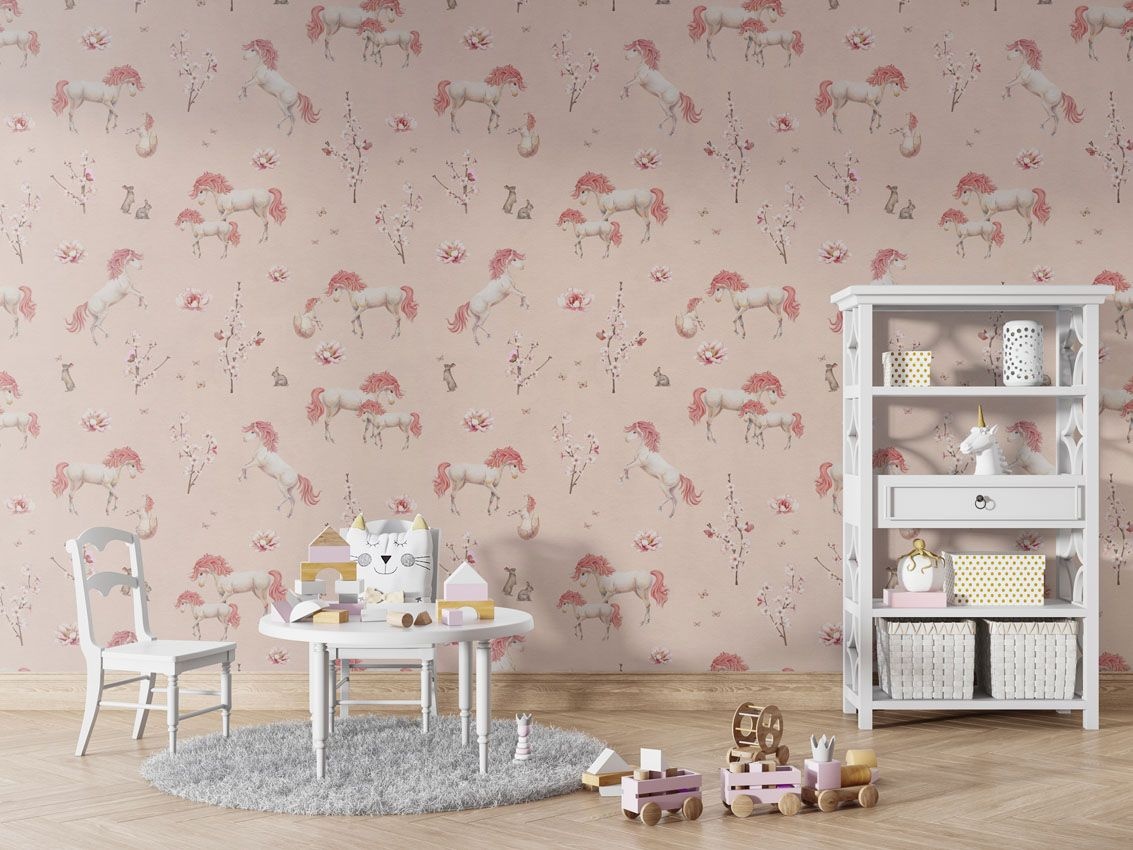 Fototapet Unique Unicorn - Pink, Kikki Belle