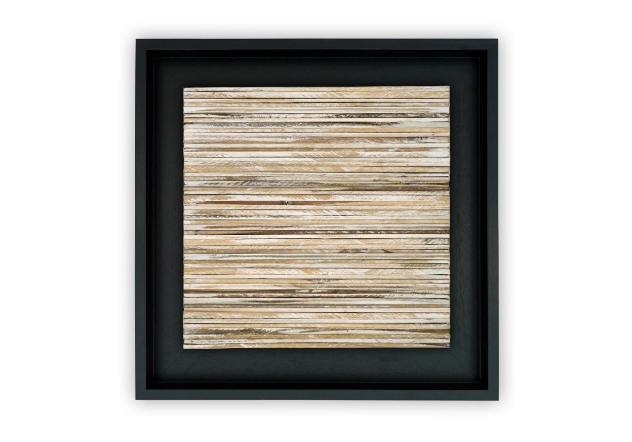 Panou decorativ lemn, Tec, My Nipa Hut Black