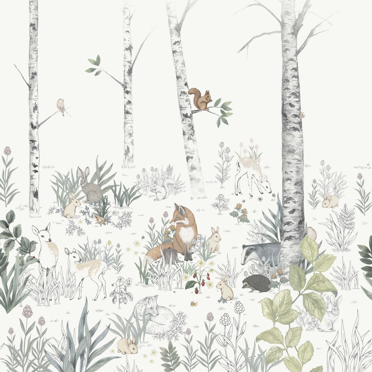Tapet lavabil, Magic Forest Mural 7481, 1.3mp / rola