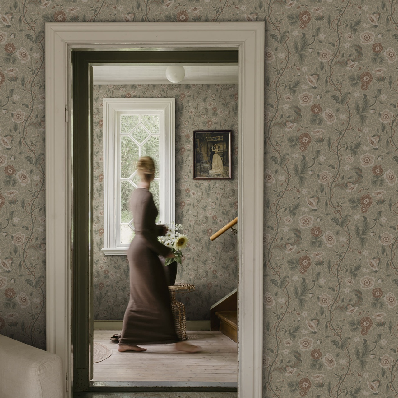 Tapet lavabil, Ulla, Garden Green, Sandberg, 5.3mp / rola