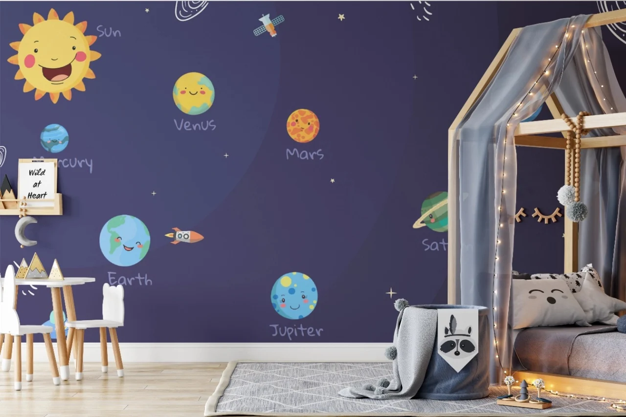 Fototapet copii, Funny Planets 002