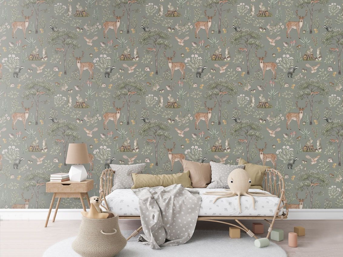 Fototapet Fantastic Forest - Green, Kikki Belle
