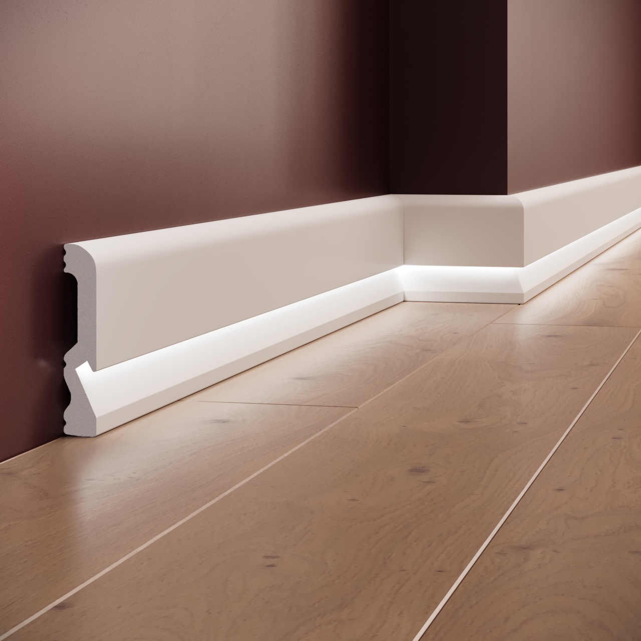 Plinta polimer rigid, Manavi, S28-10x1.8x240 cm