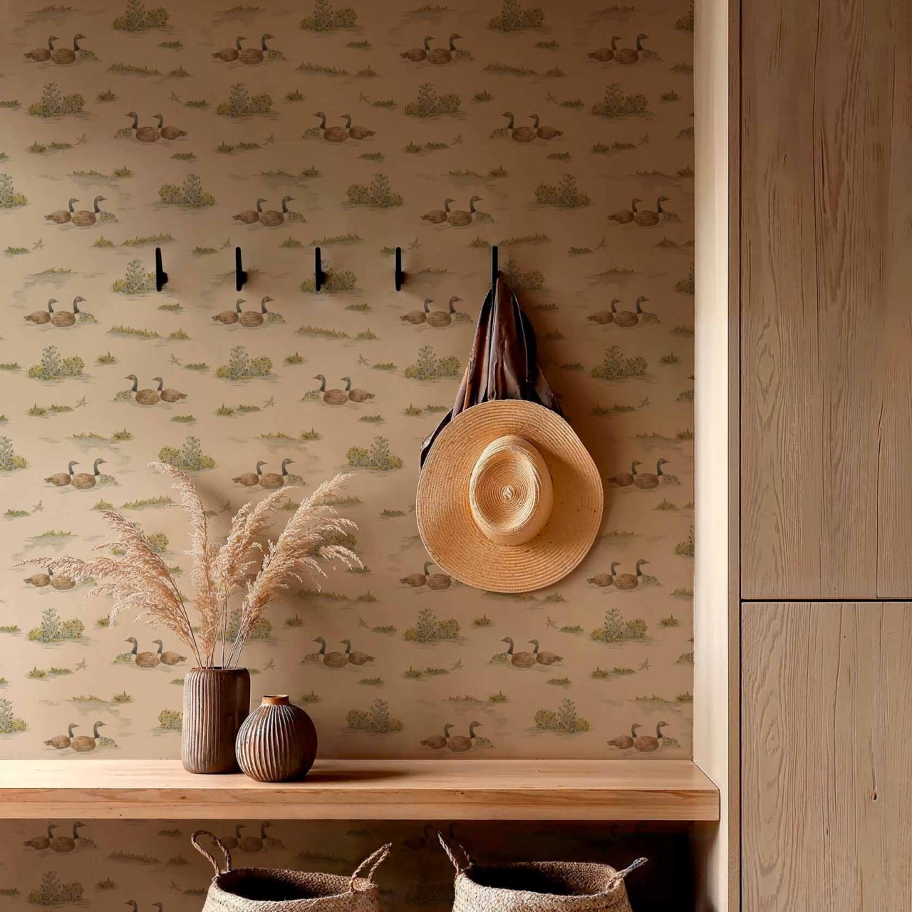 Tapet, Mallard-Duck, Sage, Coordonne, 5mp / rola