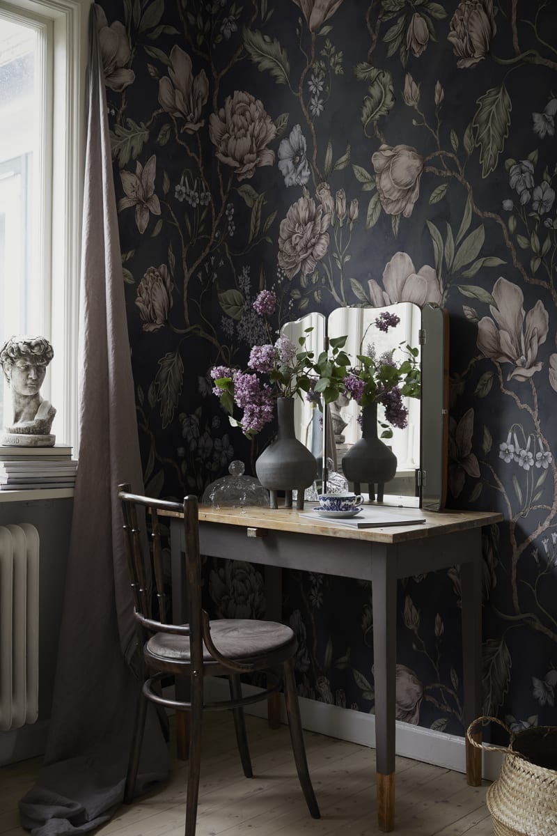Fototapet lavabil, Belinda Dark Blue, Sandberg