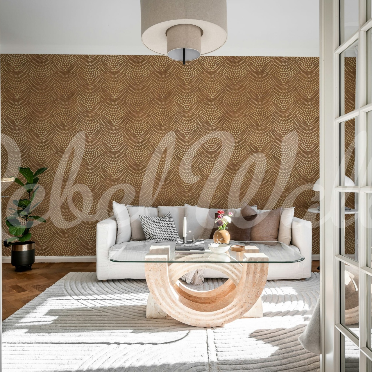 Fototapet, Shimmer Fan, Rust, Rebel Walls