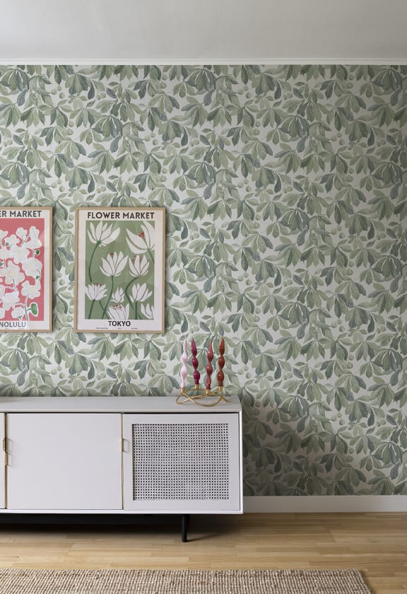 Tapet lavabil, Kersti Spring Green, Sandberg, 5.3mp / rola