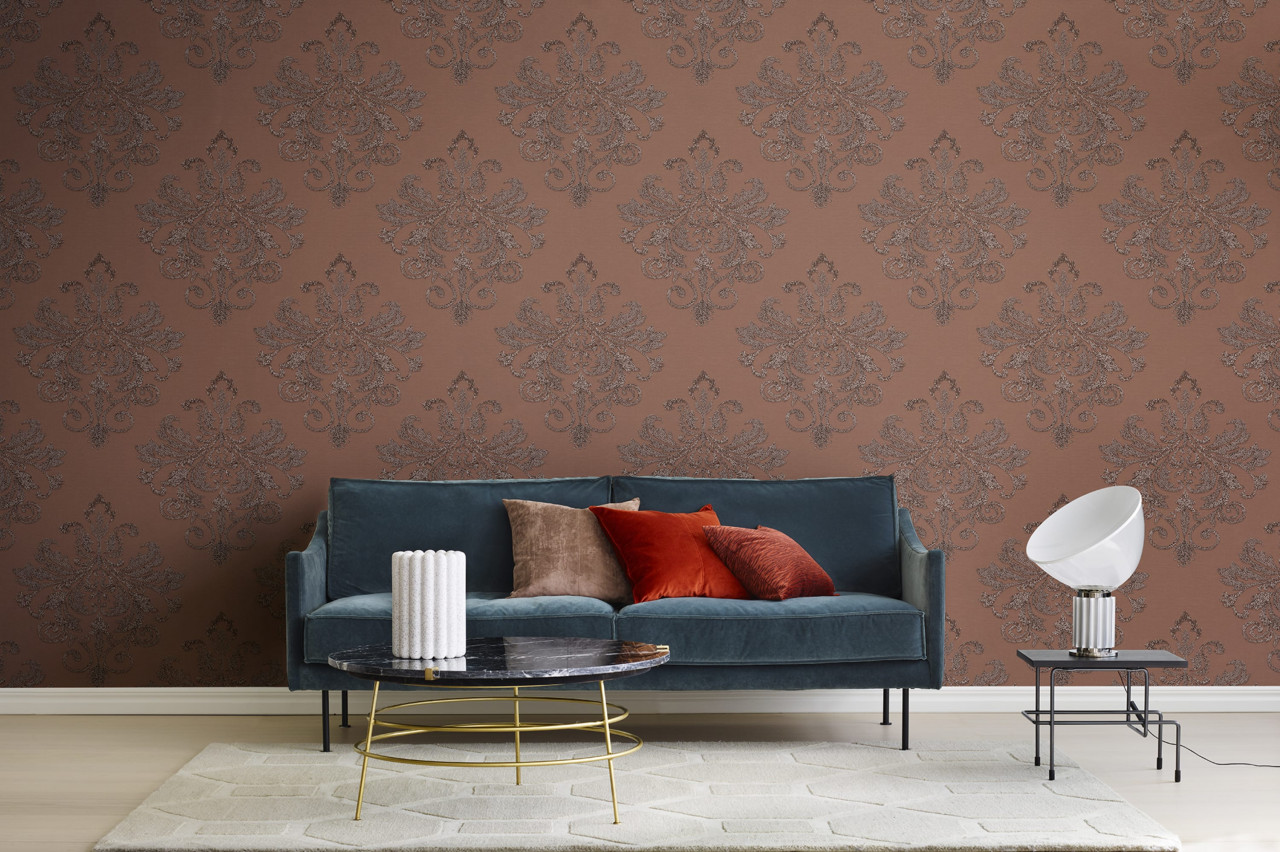 Fototapet, Baroque Pearl, Red, Rebel Walls
