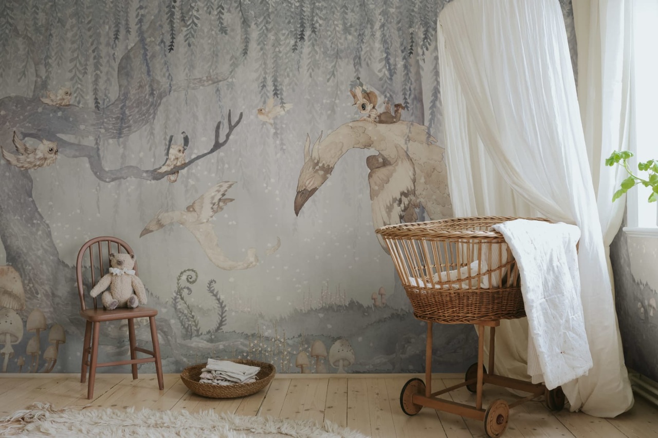 Fototapet, Dream Forest Boy, Blue Gray, Rebel Walls