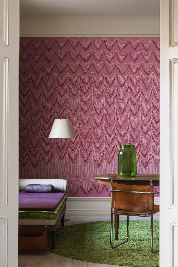 Fototapet, Fringed Follies, Hot Pink, Rebel Walls
