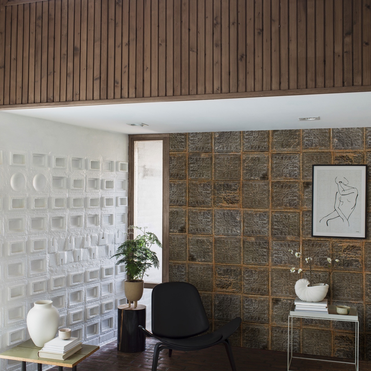 Fototapet lavabil, Brown Plates 9507W