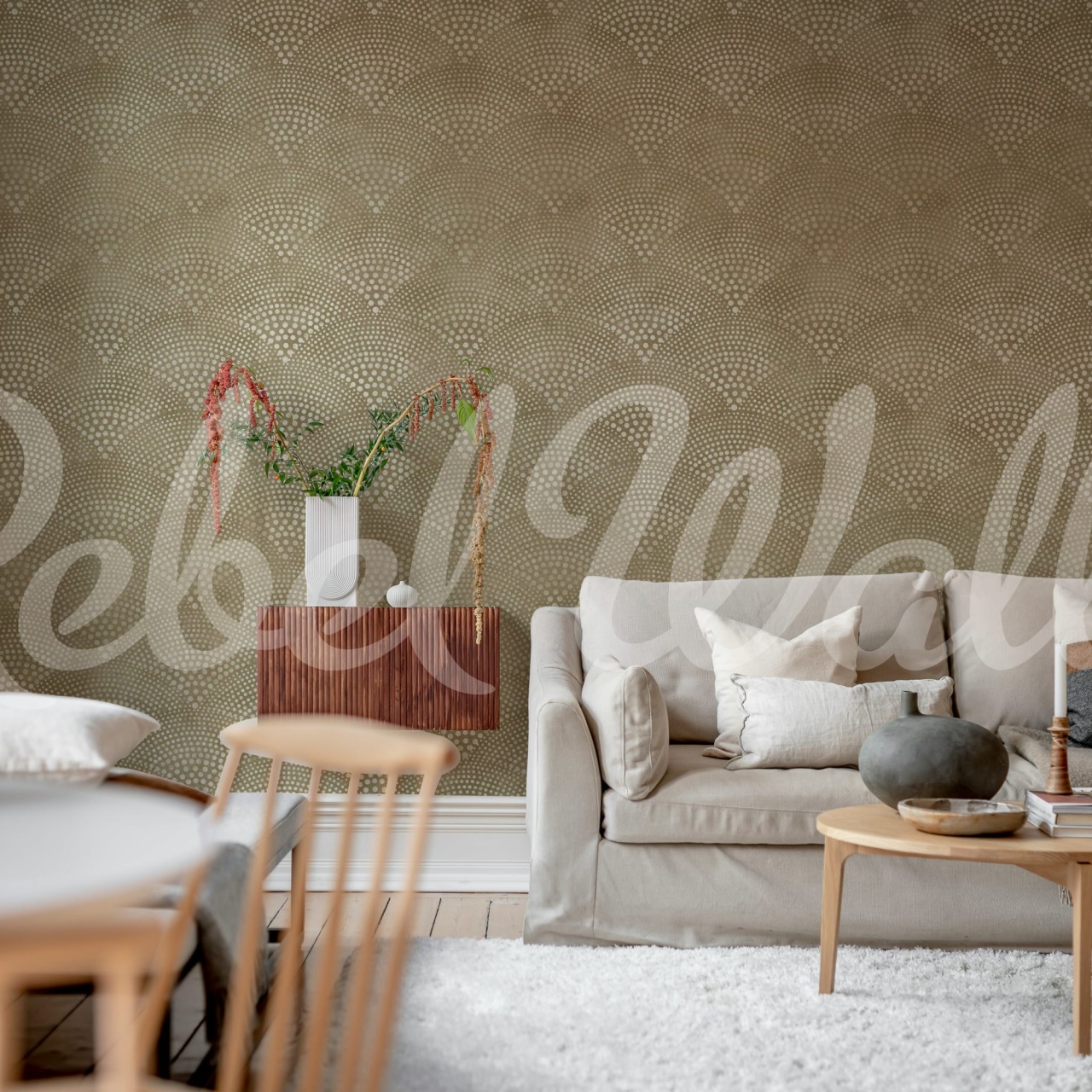 Fototapet, Shimmer Fan, Beige, Rebel Walls