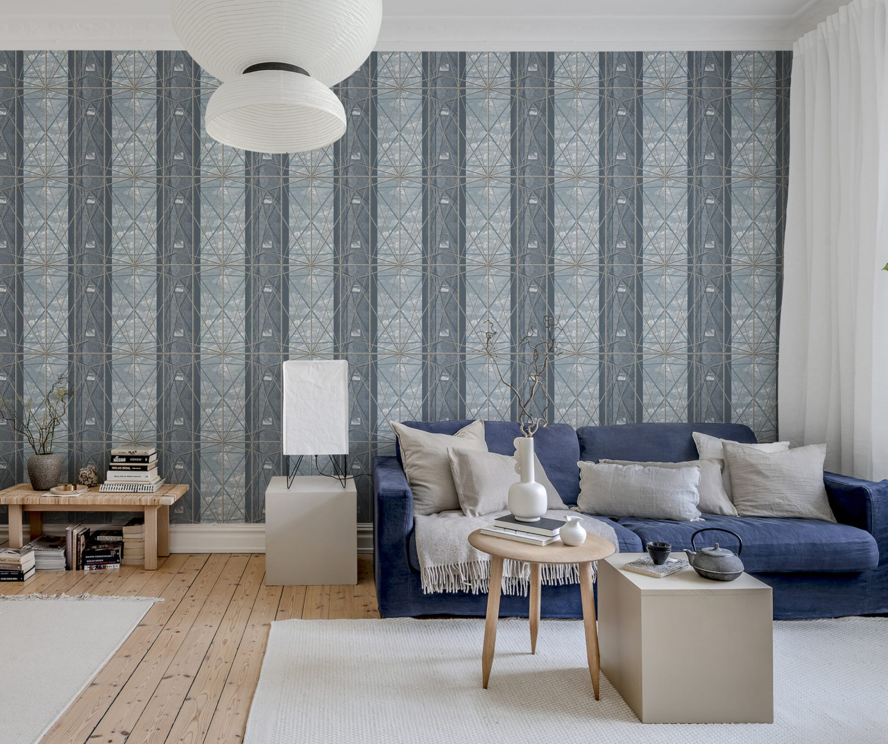 Fototapet, Skyrise, Lightblue, Rebel Walls