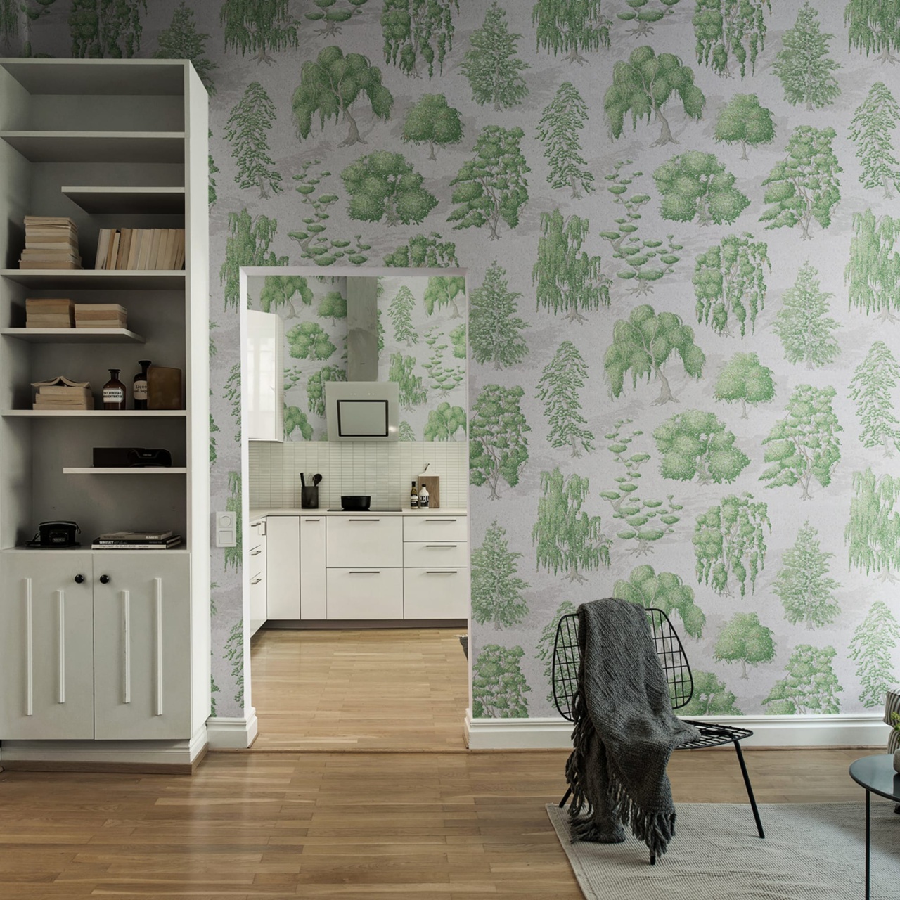Fototapet, Yggdrasil Forest, Light Green, Rebel Walls