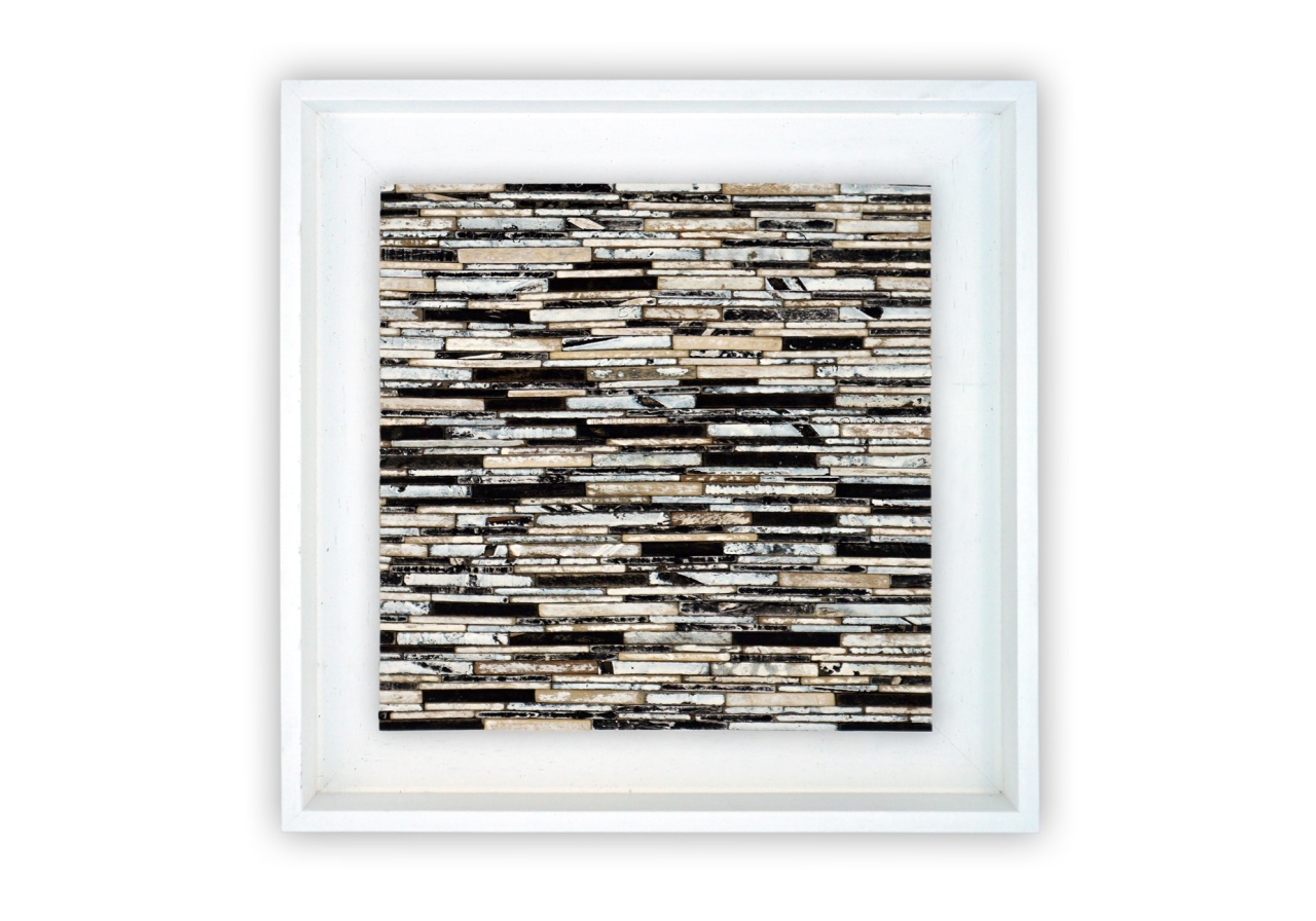 Panou decorativ lemn, Tec, Besar White