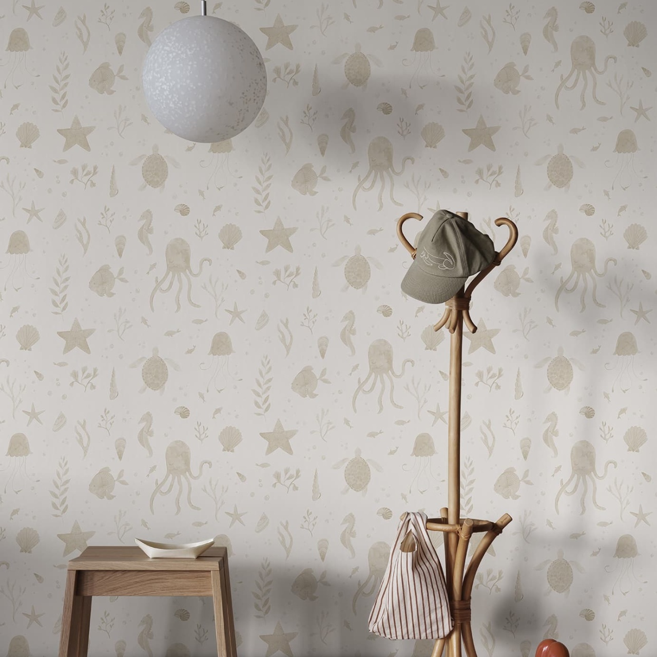 Tapet lavabil, Della, Beige, Sandberg, 5.3mp / rola