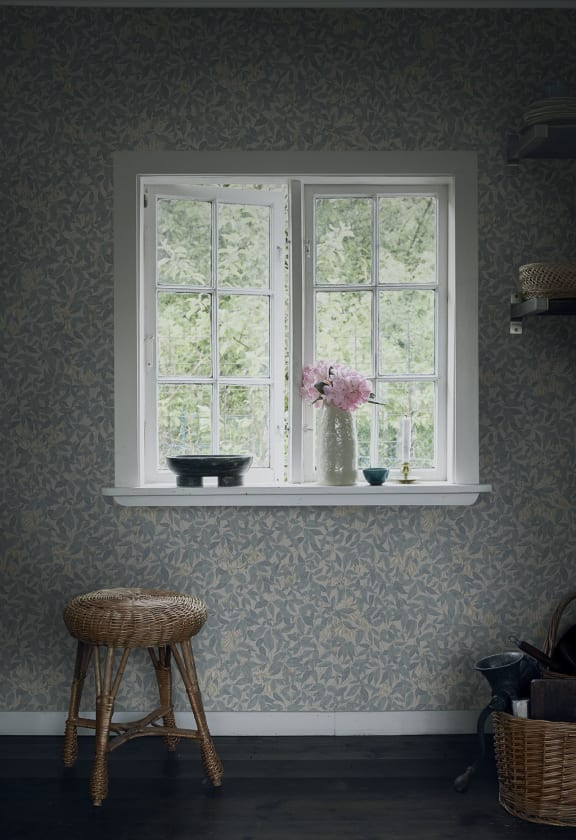 Tapet lavabil, Linnea Misty Blue, Sandberg, 5.3mp / rola